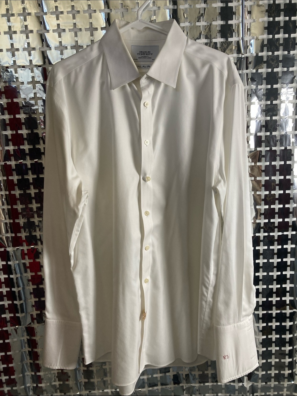 Charles Tyrwhitt White Men's Dress Shirt - Classic Point Collar